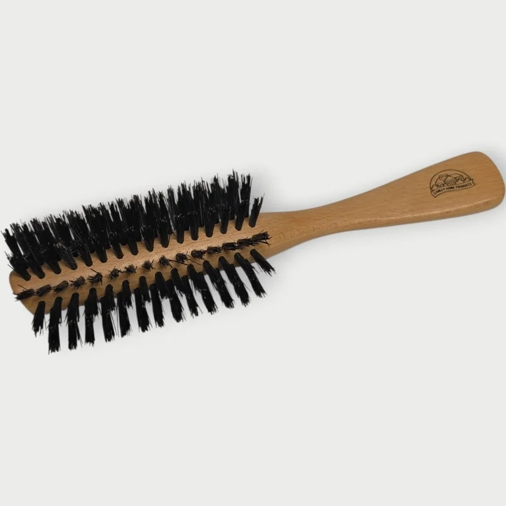 NEW Vintage Stanley Home Products 4050 Half Round Wood Nylon Hair Brush USA Box